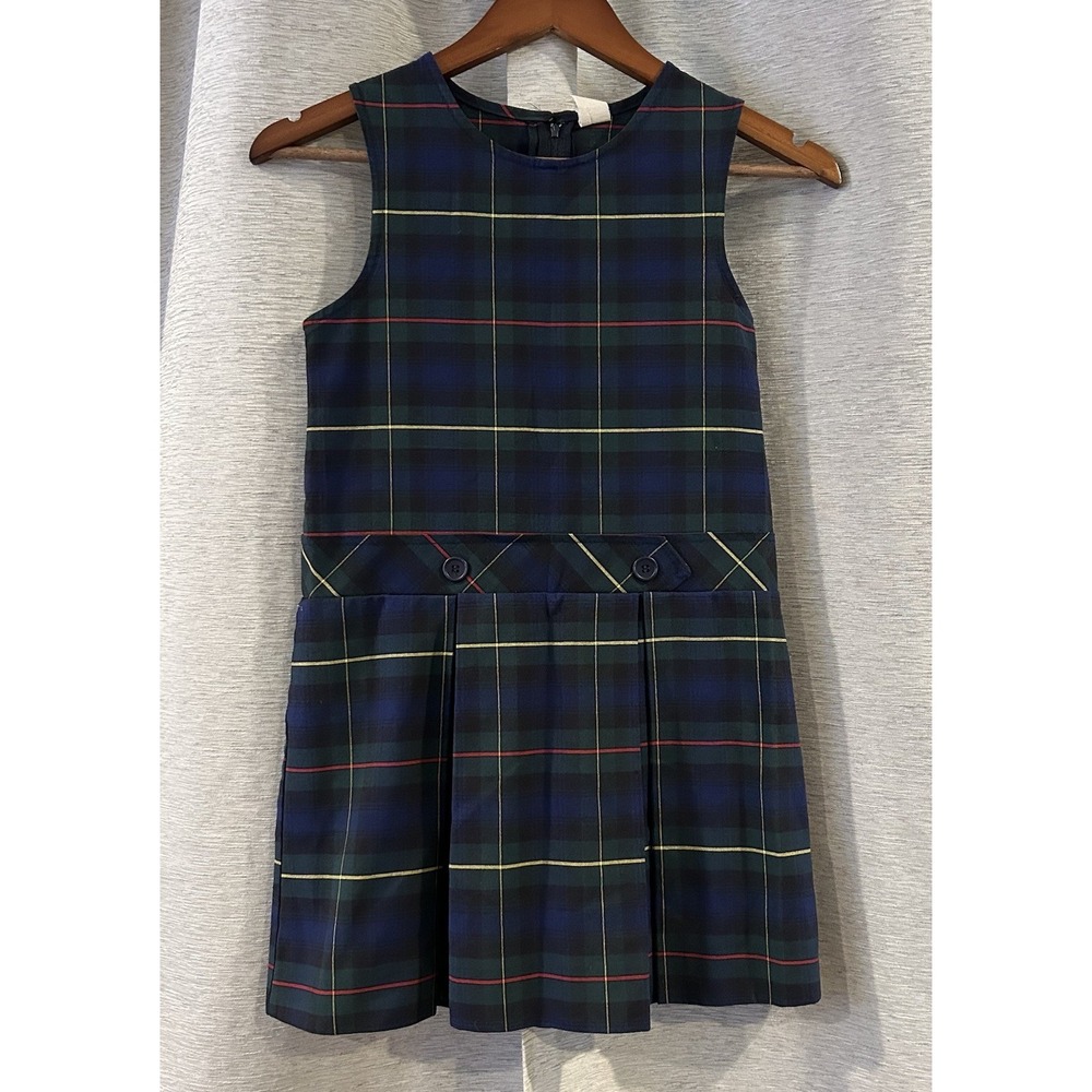 Vintage Plaid School Uniform Dress Size 6X